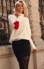 Oversizowy sweter z golfem ecru S104-2